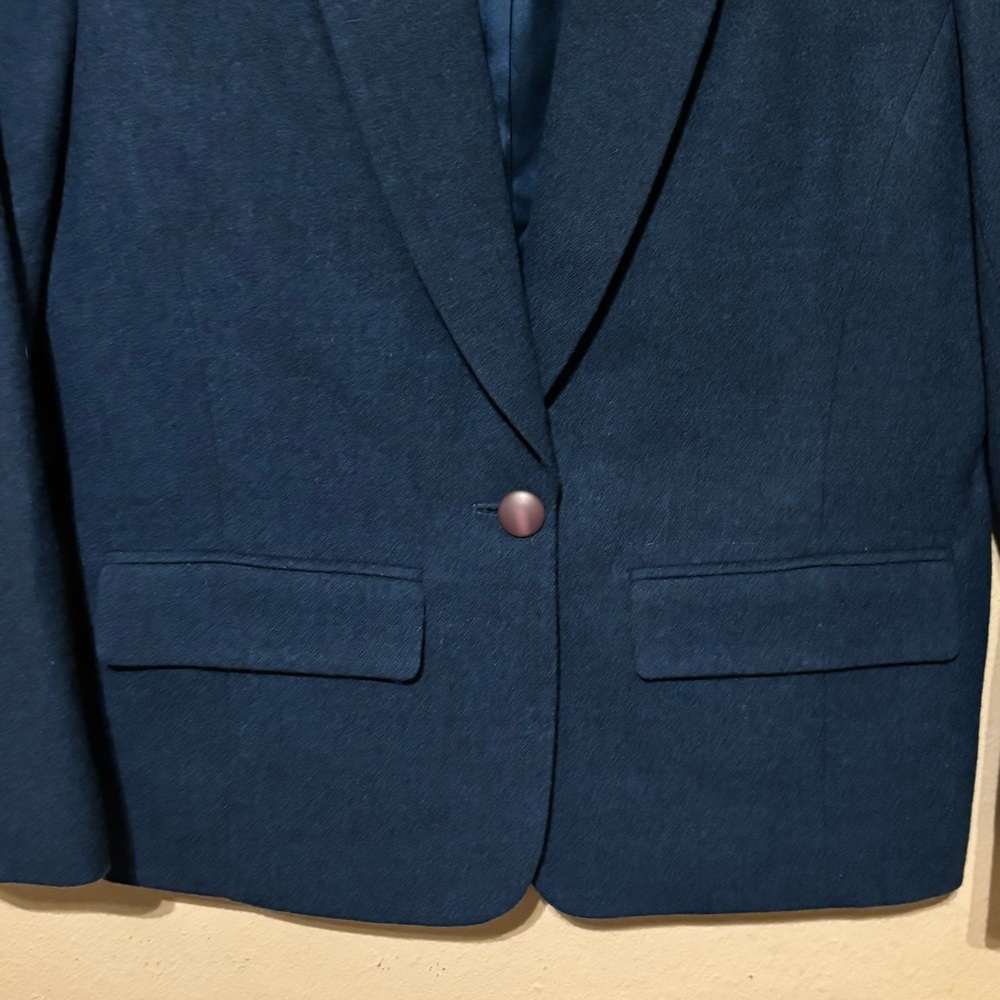 Pendleton Classic Blue Blazer Size 8 Pockets - image 3